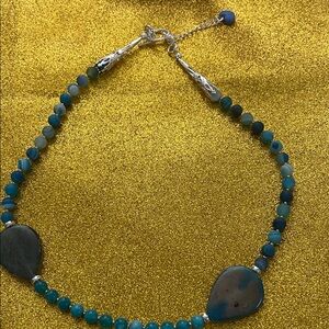 Elegant Blue and Green Beaded Necklace